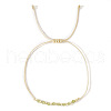 Bohemian Style Natural Peridot Beads Braided Beads for Women Men OT8254-4-1