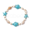2Pcs 2 Styles Shell Beaded Bracelets BJEW-TA00589-01-2