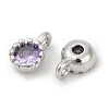 Brass Pave Cubic Zirconia Pendants KK-H204-03P-03-2