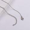 Elegant Minimalist Stainless Steel Lock Bone Chain Necklace for Women RW6417-2