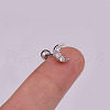 Brass Micro Pave Clear Cubic Zirconia Cartilage Earring WG49FB9-05-1
