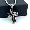 Greek Retro Style Stainless Steel Religion Jesus Cross Pendant Men's Hip Hop Necklaces JB3825-4