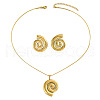 Vortex Brass Stud Earrings & Pendant Necklaces Sets for Women FS-WGCDAA8-01-3