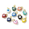 Brass Enamel Charms KK-S518-03K-G-1