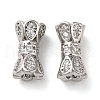 Brass Micro Pave Cubic Zirconia Beads KK-P239-33P-1