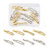 8Pcs 8 Styles Brass Clear Cubic Zirconia Watch Band Clasps ZIRC-TA0001-17-1