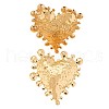 Big Heart Alloy Cuff Bangles & Cuff Rings Sets FS-WGD3ED0-01-5