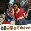 WADORN 20Pcs 10 Styles Tibetan Style Alloy Enamel Chandelier Components Links FIND-WR0011-42-7