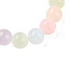 Natural Selenite Round Beaded Stretch Bracelets for Women G-U005-02F-2