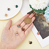 SUPERFINDINGS 8Pcs 8 Styles Natural & Synthetic Mixed Gemstones Flat Round/Donut Charms G-FH0002-13-4