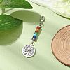 Alloy Tree of Life Pendant Decorations HJEW-JM02062-01-2