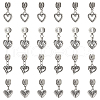 Unicraftale 32Pcs 4 Styles  Tibetan Style Alloy European Dangle Charms FIND-UN0015-62-1