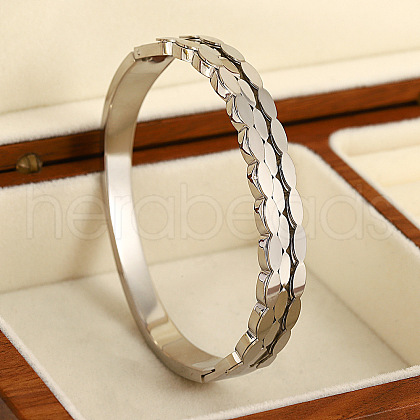 304 Stainless Steel Hinged Bangles for Women FS-WGCDA88-04-1