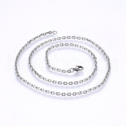 304 Stainless Steel Cable Chain Necklaces NJEW-P226-01P-06-1