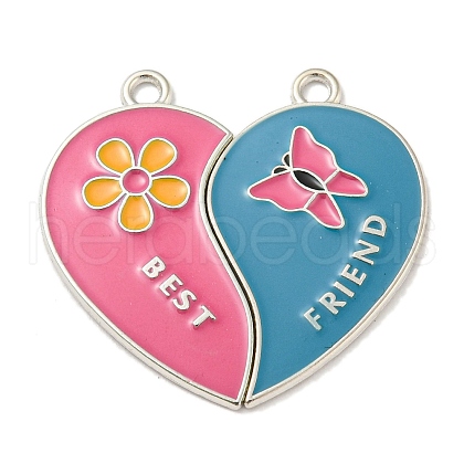 Alloy Enamel Split Pendants X-FIND-Z026-03C-1