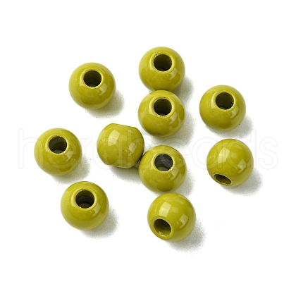 Spray Painted 202 Stainless Steel Beads STAS-Q321-02B-D-1