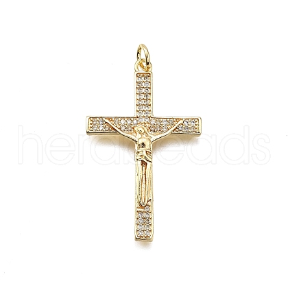 Brass Micro Pave Cubic Zirconia Pendants KK-Z100-25G-1