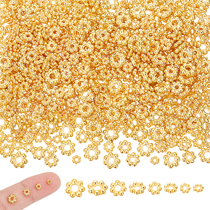 Unicraftale 600Pcs 4 Styles Alloy Spacer Beads FIND-UN0004-17G-1