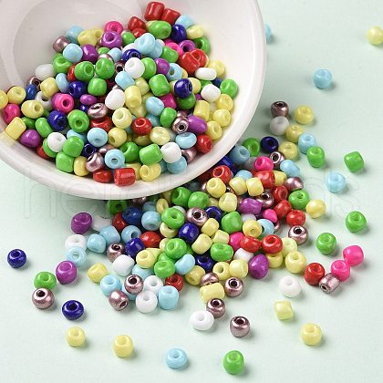 Opaque Colours Luster & Silver Lined & Transparent & Frosted Colours Glass Seed Beads SEED-A030-03E-1