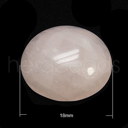 Natural Rose Quartz Cabochons X-G-H1596-FR-18mm-12-1