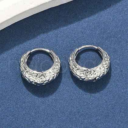 Brass Hoop Earrings EJEW-D320-16P-1