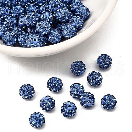 Polymer Clay Rhinestone Beads RB-H284-6MM-2-1
