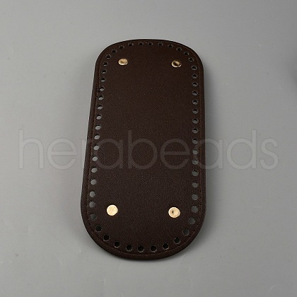 Oval PU Leather Knitting Crochet Bags Nail Bottom Shaper Pad PURS-WH0001-62C-1