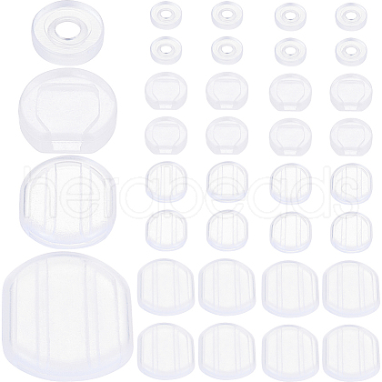 SOFPLATE 120Pcs 4 Style Silicone Clip on Earring Pads FIND-SP0001-01-1