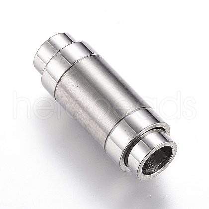 Tarnish Resistant 304 Stainless Steel Magnetic Clasps with Glue-in Ends X-STAS-D159-15-1
