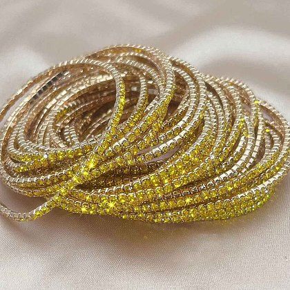Brass Rhinestone Tennis Bracelets WG6EB7A-02-1