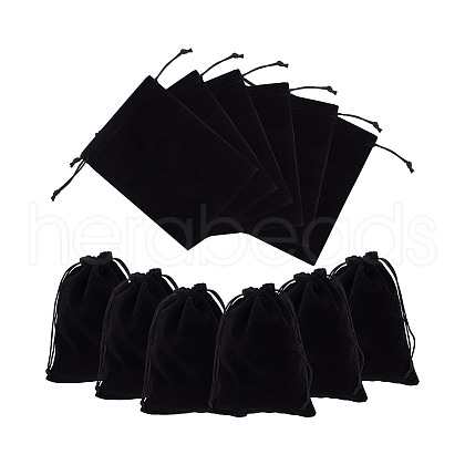 Velvet Packing Pouches Drawstring Bags ABAG-WH0046-30D-1
