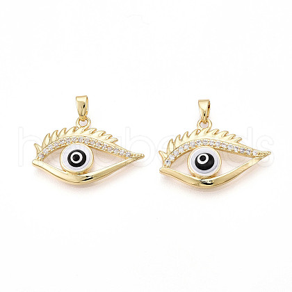 Brass Micro Pave Cubic Zirconia Pendants KK-T070-74-1