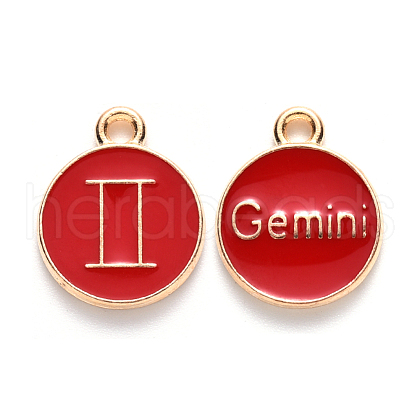 Alloy Enamel Pendants ENAM-S124-01B-07I-1