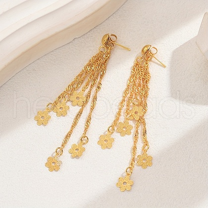 Brass Tassel Stud Earrings MD9290-2-1