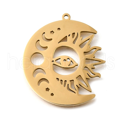304 Stainless Steel Pendants STAS-S178-06G-1