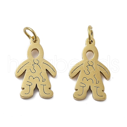 304 Stainless Steel Pendants STAS-D302-07G-1