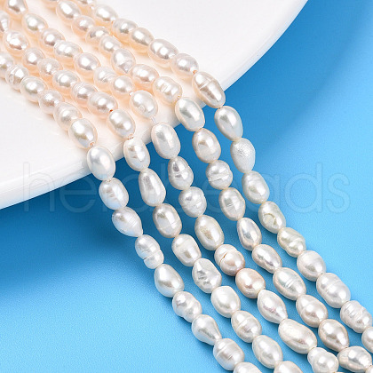 Natural Cultured Freshwater Pearl Beads Strands PEAR-N012-04U-1