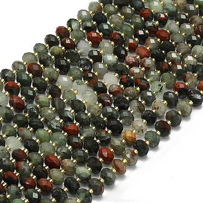 Natural Africa Bloodstone Beads Strands G-P573-A41-01-1