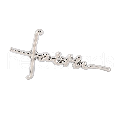 Faith Theme Zinc Alloy Brooch JEWB-C035-02C-P-1