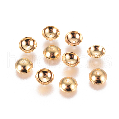 304 Stainless Steel Bead Caps X-STAS-F227-40-G-1