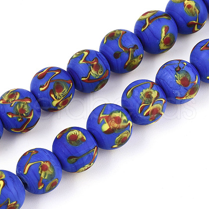 Handmade Lampwork Beads Strands LAMP-N028-05F-1