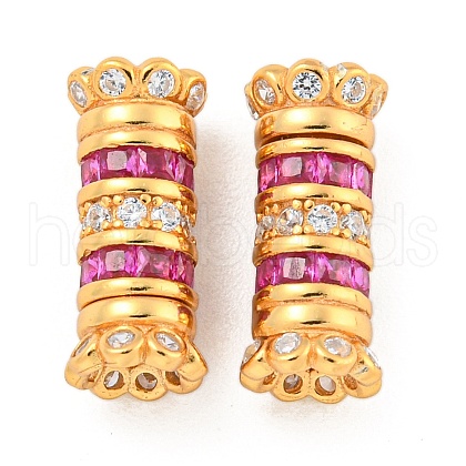 925 Sterling Silver Micro Pave Cubic Zirconia Screw Clasps STER-U001-05B-G-1