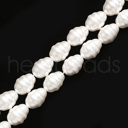 Shell Pearl Beads Strands PEAR-T005-02-1