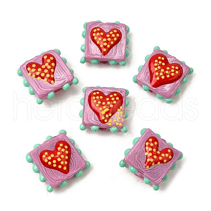 Handmade Lampwork Enamel Beads LAMP-S079-09C-1