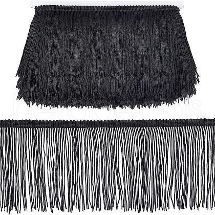 Polyester Latin Fringe Lace OCOR-WH0066-09A-1