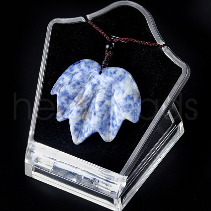 Natural Blue Spot Jasper Pendants Necklaces PW-WG25252-10-1