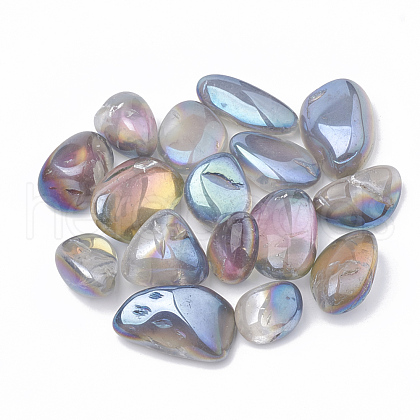 PVD Vacuum Plating Natural Quartz Crystal Beads G-N0320-02A-1