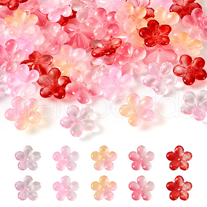  50Pcs 5 Colors Handmade Lampwork Beads LAMP-TA0001-22-1