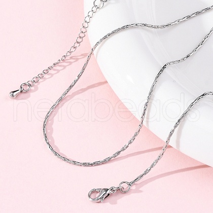 Brass Cardano Chains Necklaces for Women NJEW-D302-59P-1
