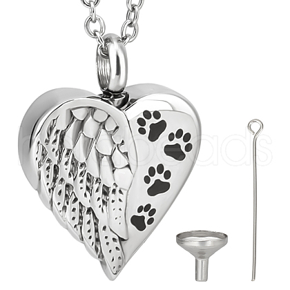 CREATCABIN Stainless Steel Urn Ashes Necklace NJEW-CN0001-04-1
